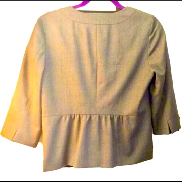 J Crew light grey 100%wool jacket button accent size 6 - Picture 2 of 10